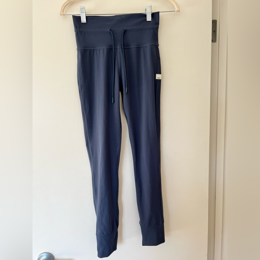 Vuori Navy Leggings with Drawstring Waist